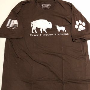 Bison Union -Peacemaker Trading Be Kind Shirt. Special Forces. Size XL in Brown